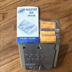 Vintage Craig Master Slicer Six Splicer with Film Rolls NEW